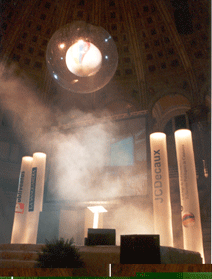 inflatable spheres globes scenery