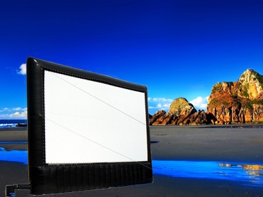 giant screen, inflatable movie screens, advertising posters, giant screen films, custom made products, custom made inflatable products 
